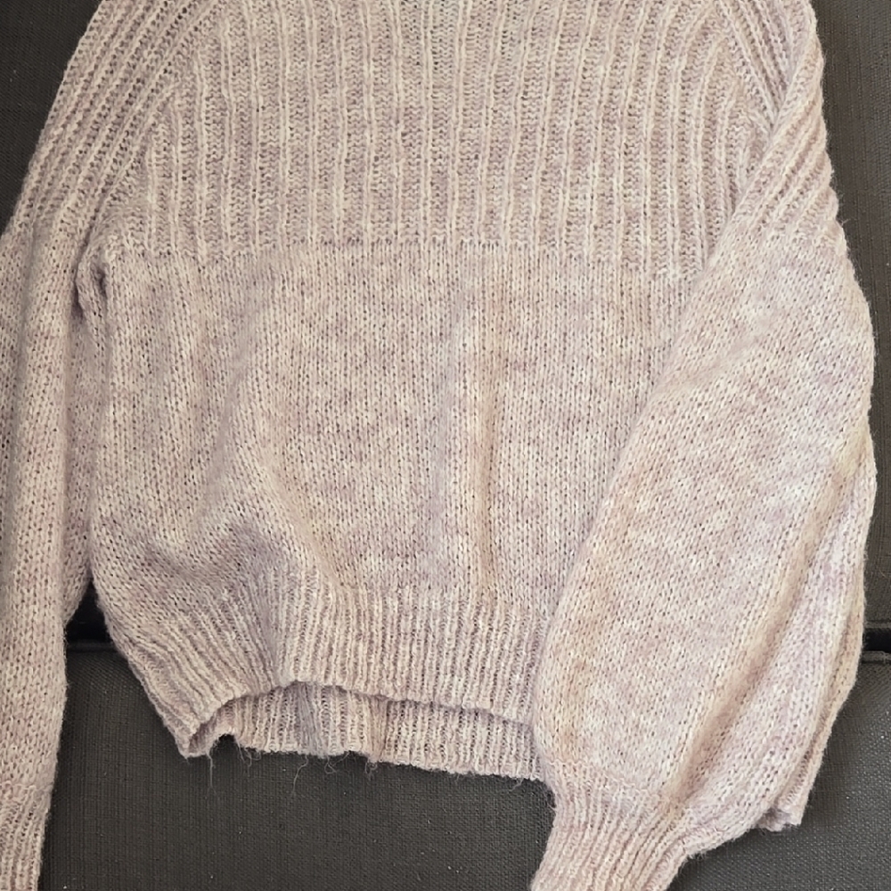 Maurices Purple Crew Neck Sweater with Chunky Knit Texture